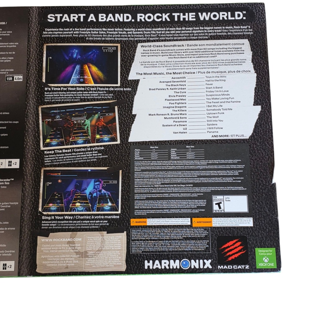 Rock‎ Band 4 Band in a Box Xbox One Game Software Guitar Drums Microphone Set - Picture 8 of 12